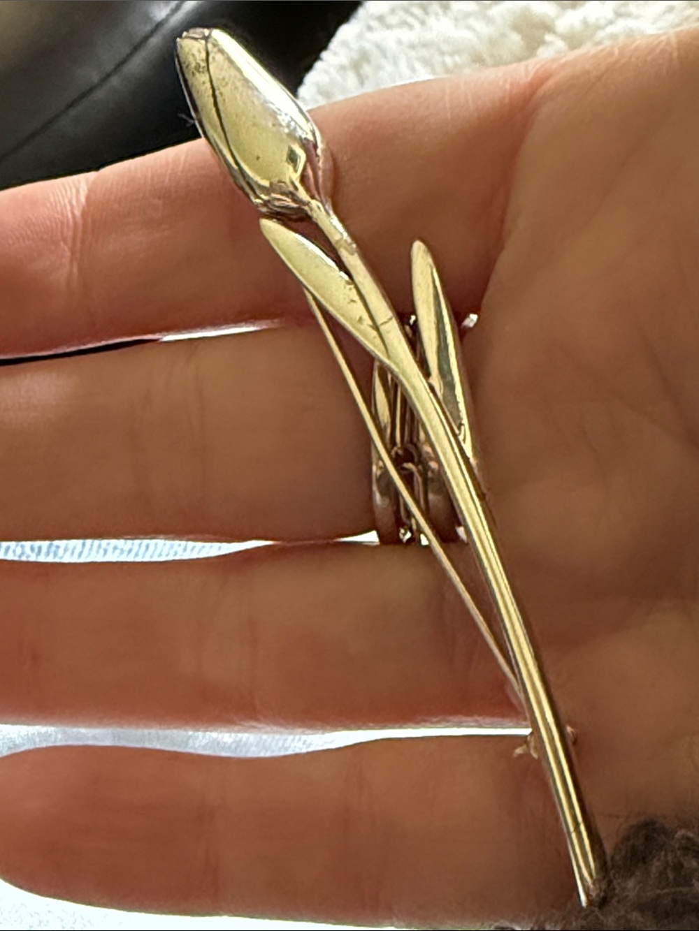 Silver Tulip Pin or Pendant